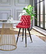 Faux leather stylish bar stool by Meridian additional picture 3