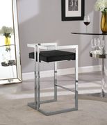 Black velvet / chrome bar stool by Meridian additional picture 4