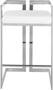 White velvet / chrome bar stool by Meridian additional picture 5