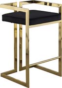 Black velvet gold metal bar stool by Meridian additional picture 3