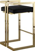 Black velvet gold metal bar stool by Meridian additional picture 4