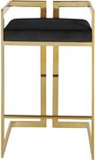 Black velvet gold metal bar stool by Meridian additional picture 5