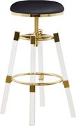 Black faux leather / acrylic / gold bar stool by Meridian additional picture 4