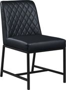 Black faux leather dining chair by Meridian additional picture 4