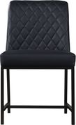 Black faux leather dining chair by Meridian additional picture 5