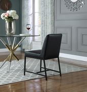 Black faux leather dining chair by Meridian additional picture 7