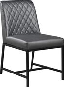Gray faux leather dining chair additional photo 4 of 8