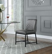 Gray faux leather dining chair by Meridian additional picture 8