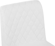 White faux leather dining chair by Meridian additional picture 2