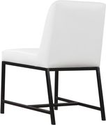 White faux leather dining chair by Meridian additional picture 3