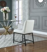 White faux leather dining chair by Meridian additional picture 8