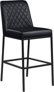 Elegant black faux leather bar stool by Meridian additional picture 2