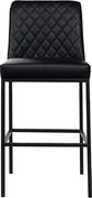 Elegant black faux leather bar stool by Meridian additional picture 3