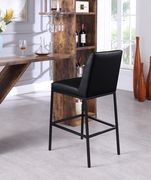 Elegant black faux leather bar stool by Meridian additional picture 6