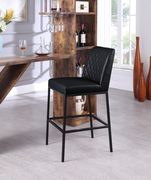 Elegant black faux leather bar stool by Meridian additional picture 7