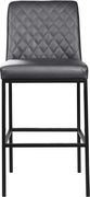 Elegant gray faux leather bar stool by Meridian additional picture 4
