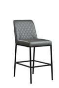 Elegant gray faux leather bar stool by Meridian additional picture 5