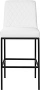 Elegant white faux leather bar stool by Meridian additional picture 3