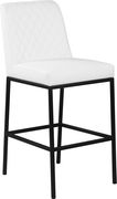 Elegant white faux leather bar stool by Meridian additional picture 4