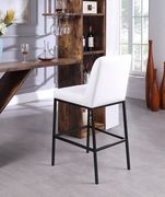 Elegant white faux leather bar stool by Meridian additional picture 7