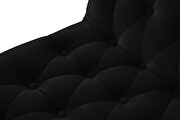 Black velvet tufted dining chair pair additional photo 3 of 6