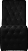Black velvet tufted dining chair pair additional photo 5 of 6