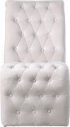 Cream velvet tufted dining chair pair by Meridian additional picture 7