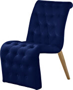 Navy velvet tufted dining chair pair by Meridian additional picture 3