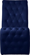 Navy velvet tufted dining chair pair by Meridian additional picture 4