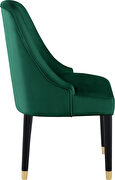 Green velvet dining chair w/ golden tip legs by Meridian additional picture 4