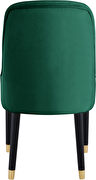 Green velvet dining chair w/ golden tip legs by Meridian additional picture 5