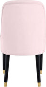 Pink velvet dining chair w/ golden tip legs by Meridian additional picture 5