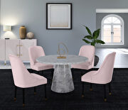 Pink velvet dining chair w/ golden tip legs by Meridian additional picture 7