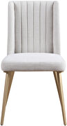 Stylish cream fabric contemporary chairs by Meridian additional picture 3