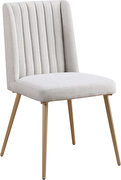 Stylish cream fabric contemporary chairs by Meridian additional picture 6