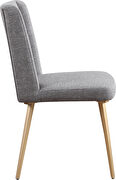Stylish gray fabric chairs w/ gold legs by Meridian additional picture 4
