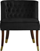 Rounded tufted back velvet dining chair by Meridian additional picture 4