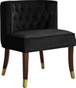 Rounded tufted back velvet dining chair by Meridian additional picture 6