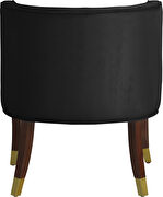 Rounded tufted back velvet dining chair by Meridian additional picture 7