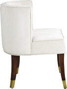 Rounded tufted back cream velvet dining chair by Meridian additional picture 6