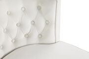 Rounded tufted back cream velvet dining chair by Meridian additional picture 7
