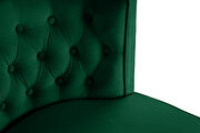 Rounded tufted back green velvet dining chair by Meridian additional picture 4