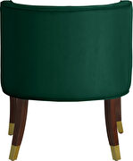 Rounded tufted back green velvet dining chair by Meridian additional picture 6