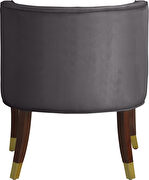 Rounded tufted back gray velvet dining chair by Meridian additional picture 3