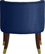 Rounded tufted back navy velvet dining chair by Meridian additional picture 2