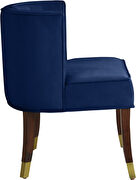 Rounded tufted back navy velvet dining chair by Meridian additional picture 4