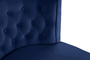 Rounded tufted back navy velvet dining chair by Meridian additional picture 7