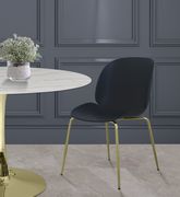 Black plastic / gold chrome dining chair by Meridian additional picture 6