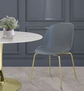 Gray plastic / gold chrome dining chair by Meridian additional picture 2