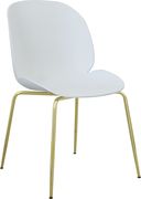 White plastic / gold chrome dining chair by Meridian additional picture 4